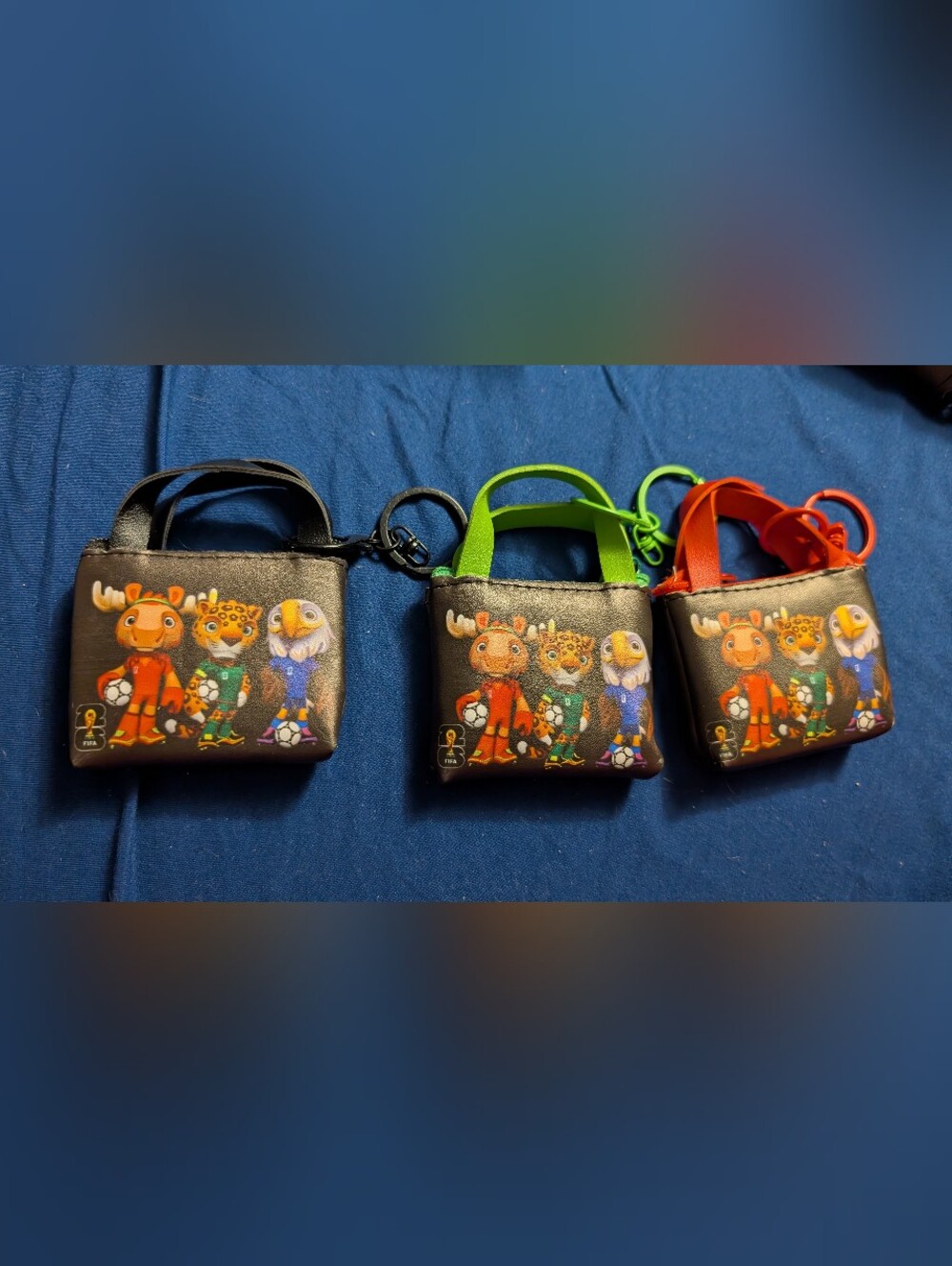 3 New Fifa Mini Bags Keychain